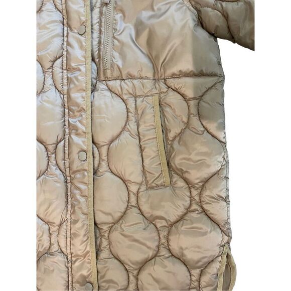 Zara Kids Girls Brown Insulation Hooded Quilted Puffer Jacket Size 9 - Picture 3 of 10